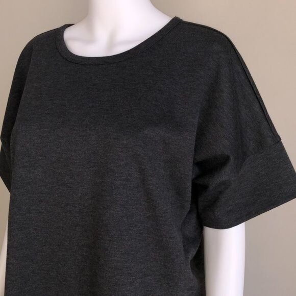 Banana Republic Oversized Boxy Top with Zipper Details in Gray - M - Picture 4 of 8